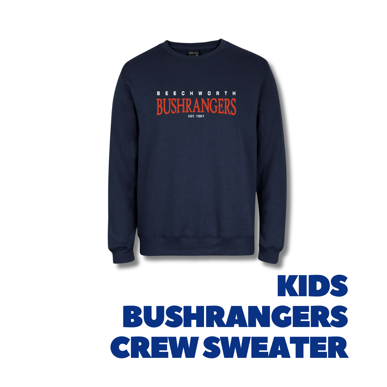 Kids Bush Ranger PRE-ORDER - Kids Bushranger Crew Sweater | Beechworth Football and ...